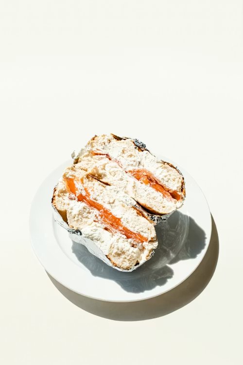 Lox bagel with cream cheese